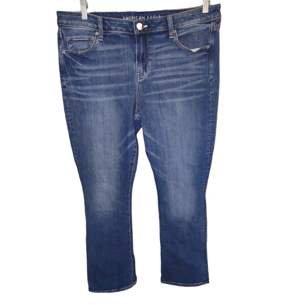 American Eagle Super Stretch Skinny Kick Boot Jeans 18 Long